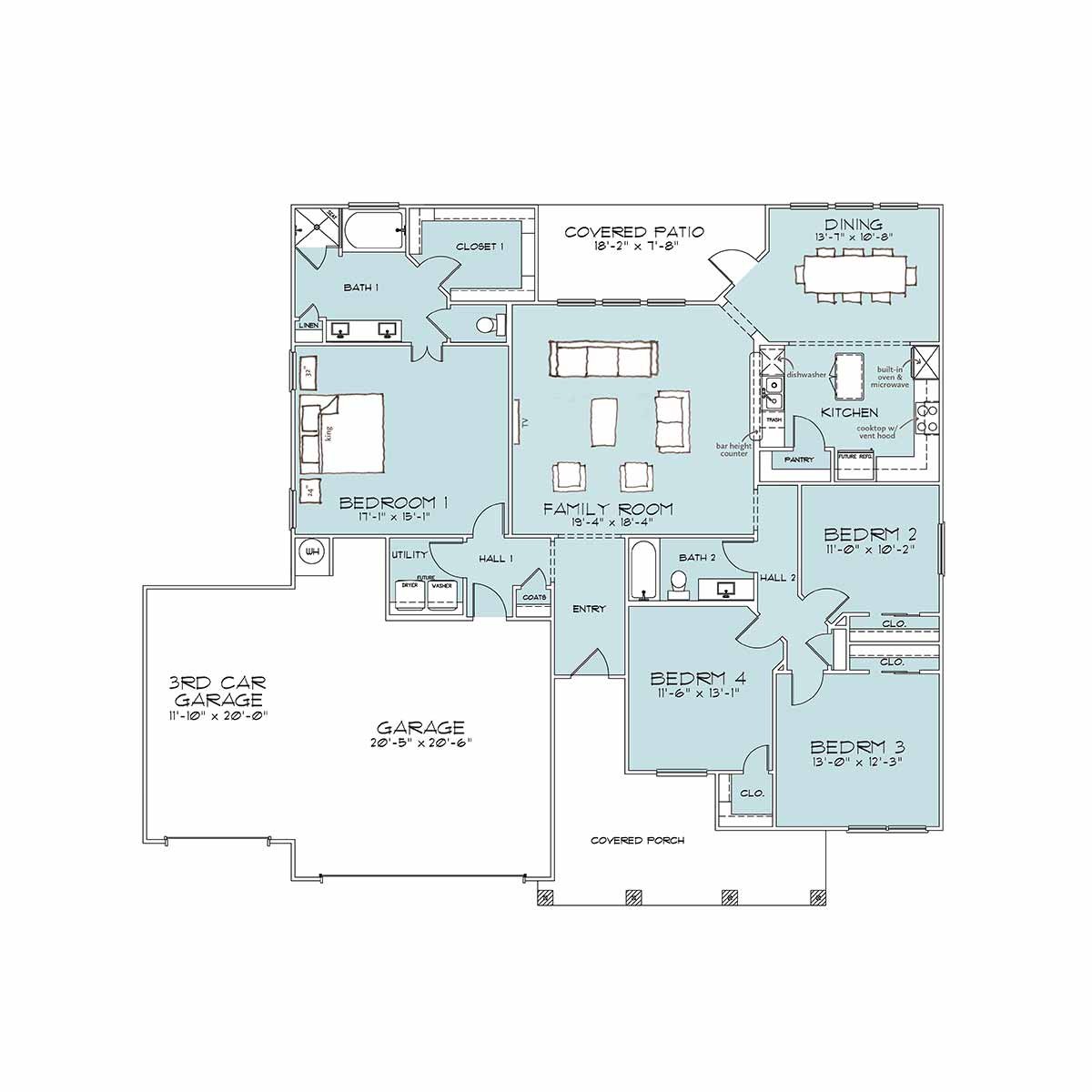 Home Builders in Temple TX Ivy Floor Plan